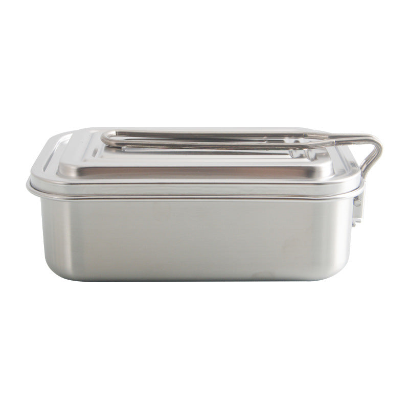 Outdoor Camping Stainless Steel Lunch Box Picnic Tableware Set