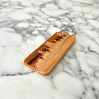 Treeline Engraved Wood Keychain