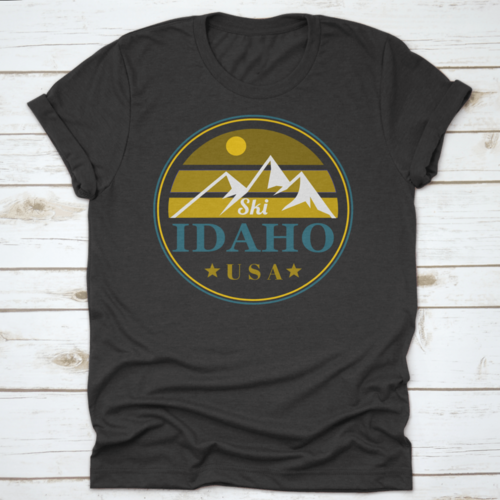 Ski Idaho Mountains Vintage Label Shirt