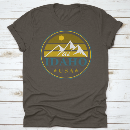 Ski Idaho Mountains Vintage Label Shirt