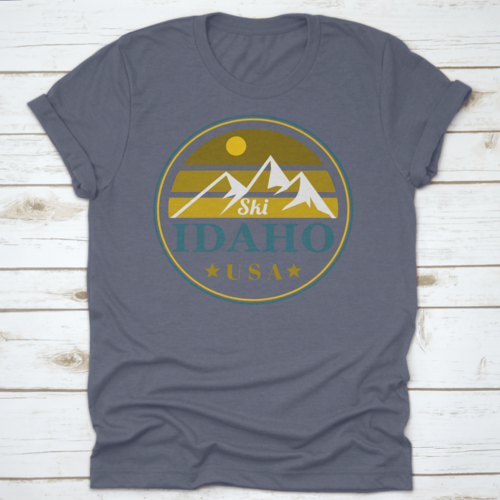 Ski Idaho Mountains Vintage Label Shirt