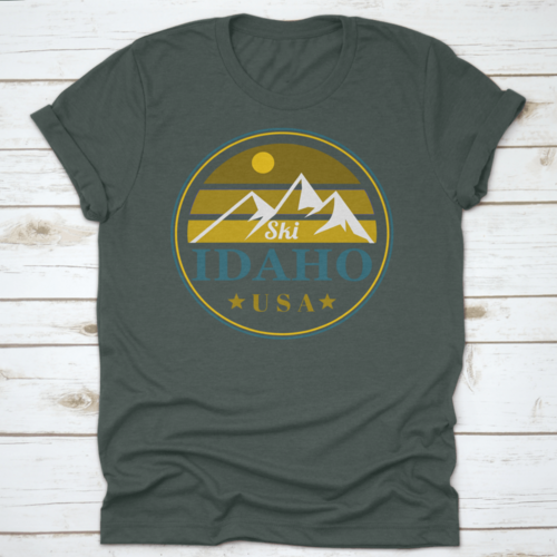 Ski Idaho Mountains Vintage Label Shirt