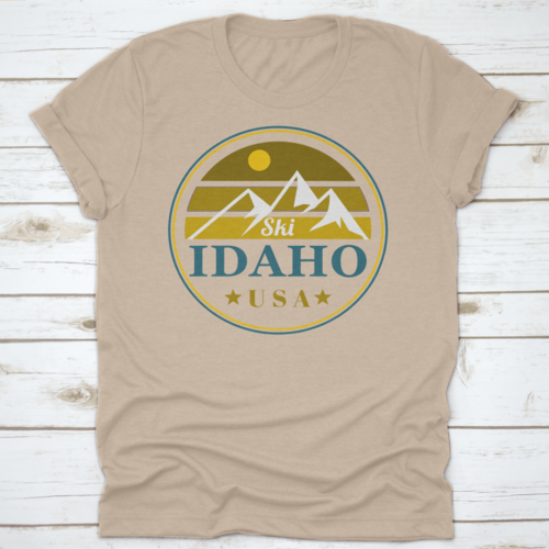 Ski Idaho Mountains Vintage Label Shirt