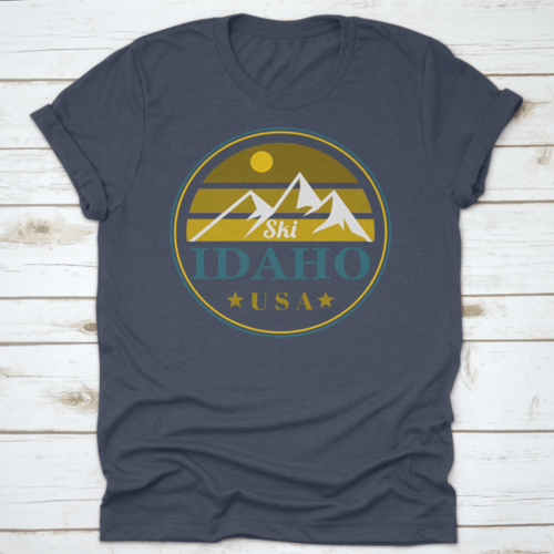 Ski Idaho Mountains Vintage Label Shirt