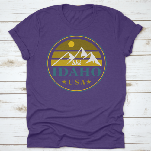 Ski Idaho Mountains Vintage Label Shirt
