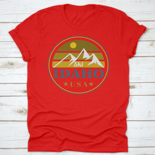 Ski Idaho Mountains Vintage Label Shirt