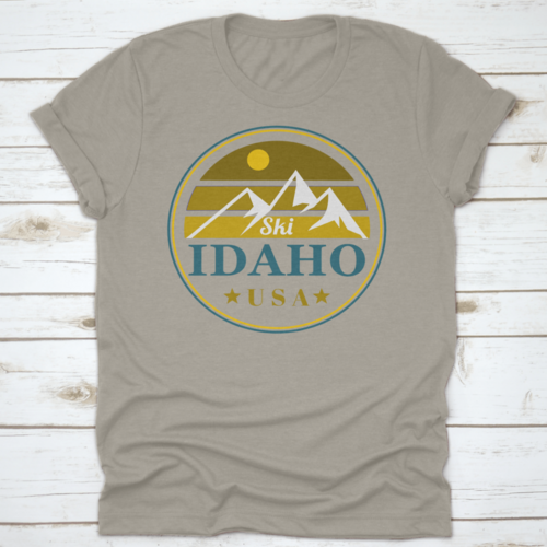 Ski Idaho Mountains Vintage Label Shirt