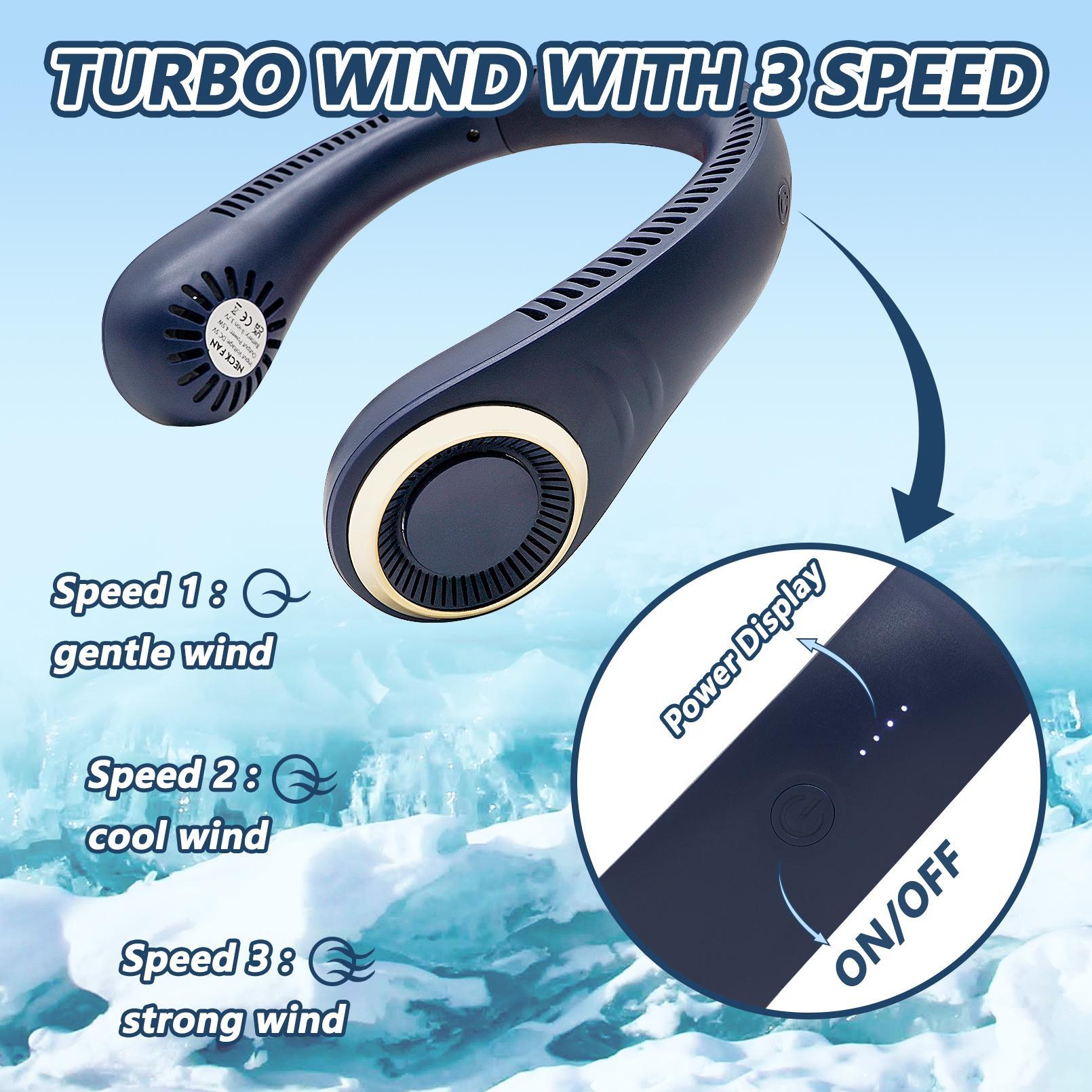 Turbine Neck Fan - Ideal For The Outdoors In Summer