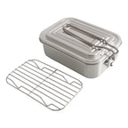 Outdoor Camping Stainless Steel Lunch Box Picnic Tableware Set