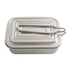 Outdoor Camping Stainless Steel Lunch Box Picnic Tableware Set