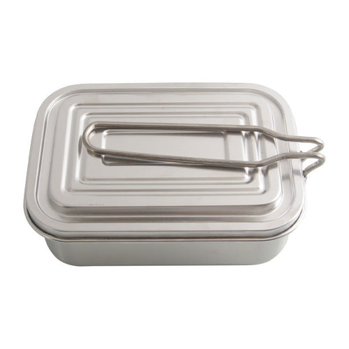Outdoor Camping Stainless Steel Lunch Box Picnic Tableware Set