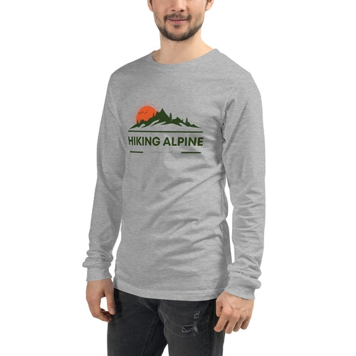 Hiking Alpine Peak Unisex Long Sleeve Tee