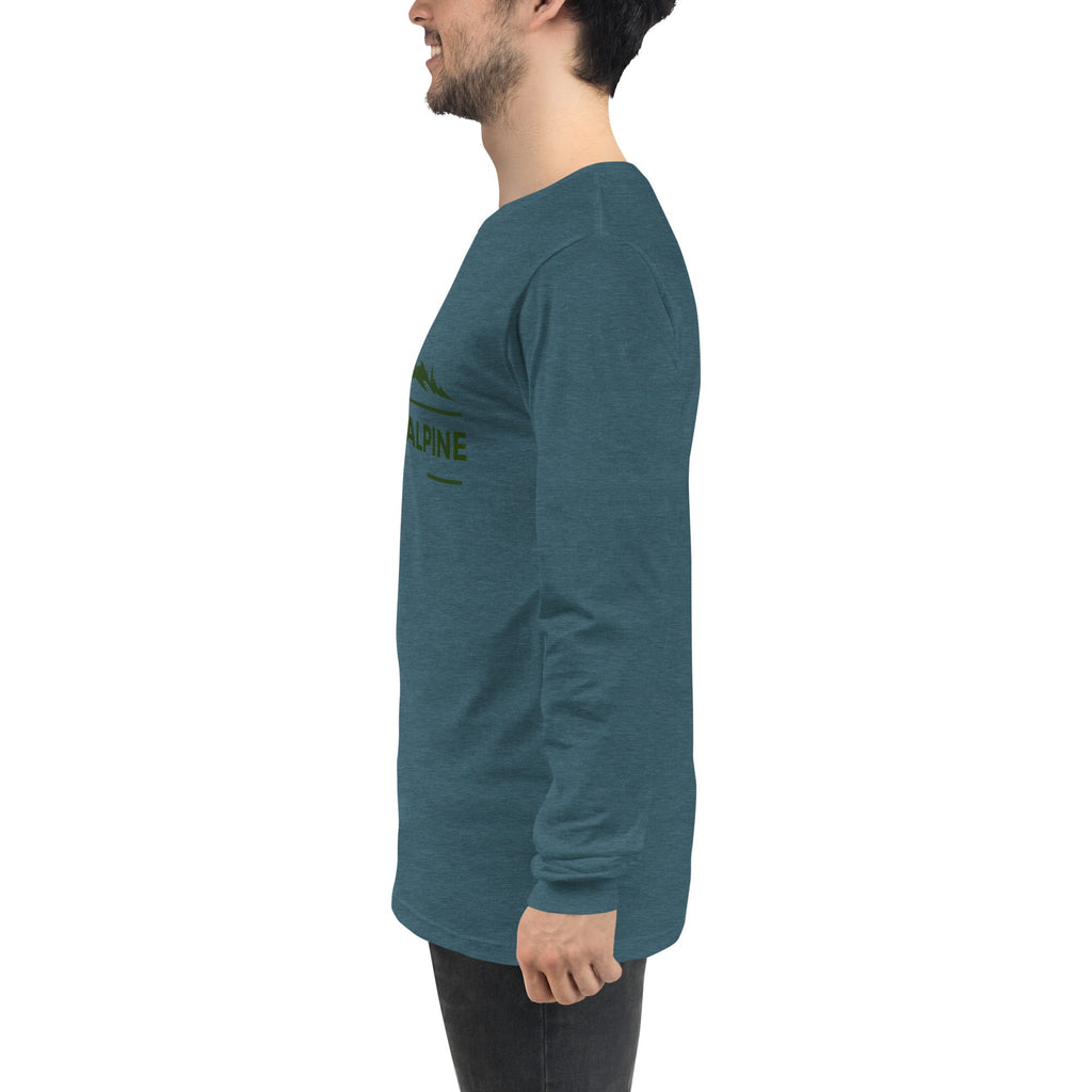 Hiking Alpine Peak Unisex Long Sleeve Tee