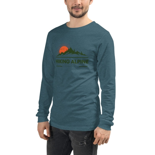 Hiking Alpine Peak Unisex Long Sleeve Tee