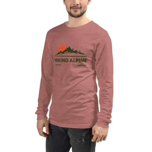 Hiking Alpine Peak Unisex Long Sleeve Tee