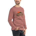 Hiking Alpine Peak Unisex Long Sleeve Tee