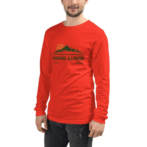 Hiking Alpine Peak Unisex Long Sleeve Tee