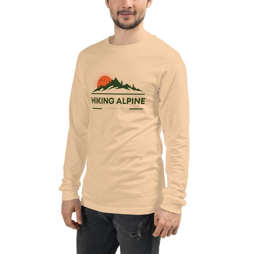 Hiking Alpine Peak Unisex Long Sleeve Tee