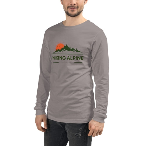 Hiking Alpine Peak Unisex Long Sleeve Tee